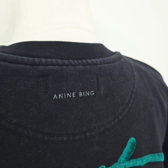 Anine Bing 'Kenny' Black Sweatshirt Jumper Women Size Small - Picture 9 of 11
